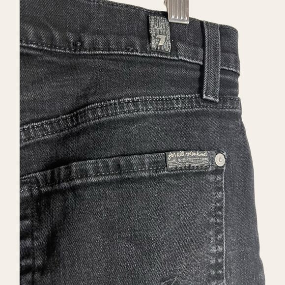 7 For All Mankind Men’s The Straight Black Five Pocket Denim Jeans Size 31 - Picture 11 of 13